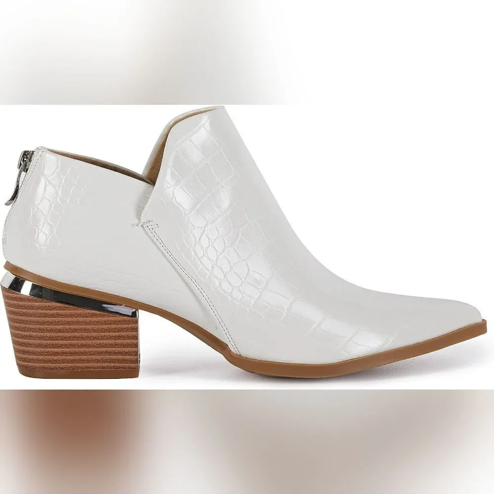 Elegant chunky heel bootie sz 8.5